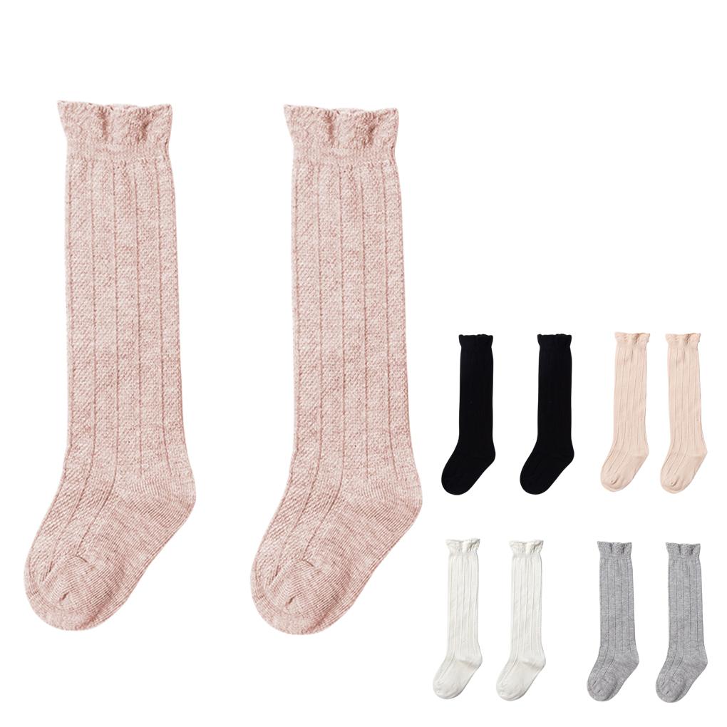 Schöne Spitze Kniehohe Socken für Mädchen Kinder Baumwolle Weich Lange Socke Warme Socken