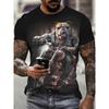 Trendy Summer New Men's O-neck T-shirt Sunglasses Harley Dog 3D Printed Short Sleeve Design Original Luxury Casual Top Manswear