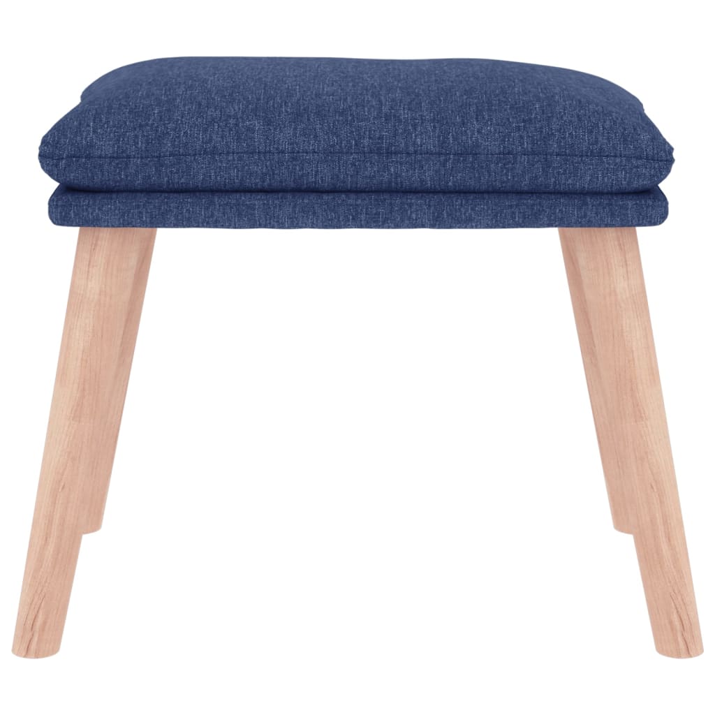 Footstool Blue 45 X 29.5 X 35 Cm Fabric