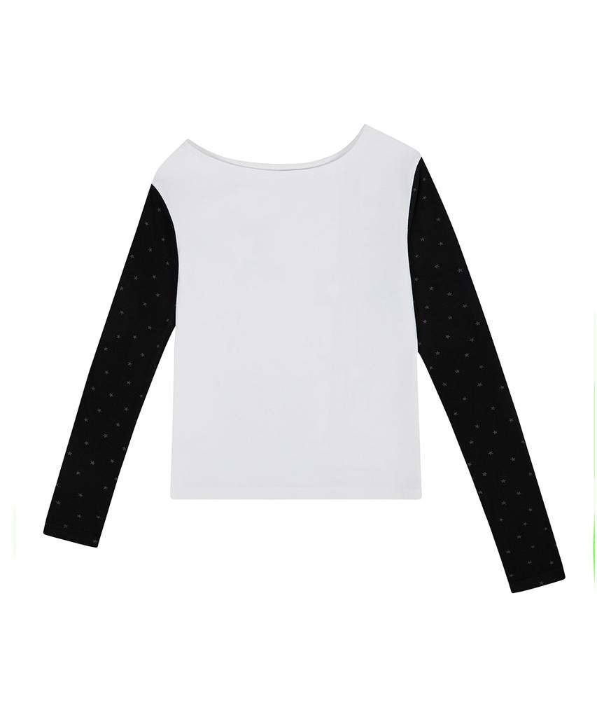 LUVISTRUE El Star Fairy One-Shoulder Tee(White)