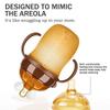 With Handle Baby Bottle Wide Caliber Silicone Bottle New Water Cup  Baby Feeding Supply