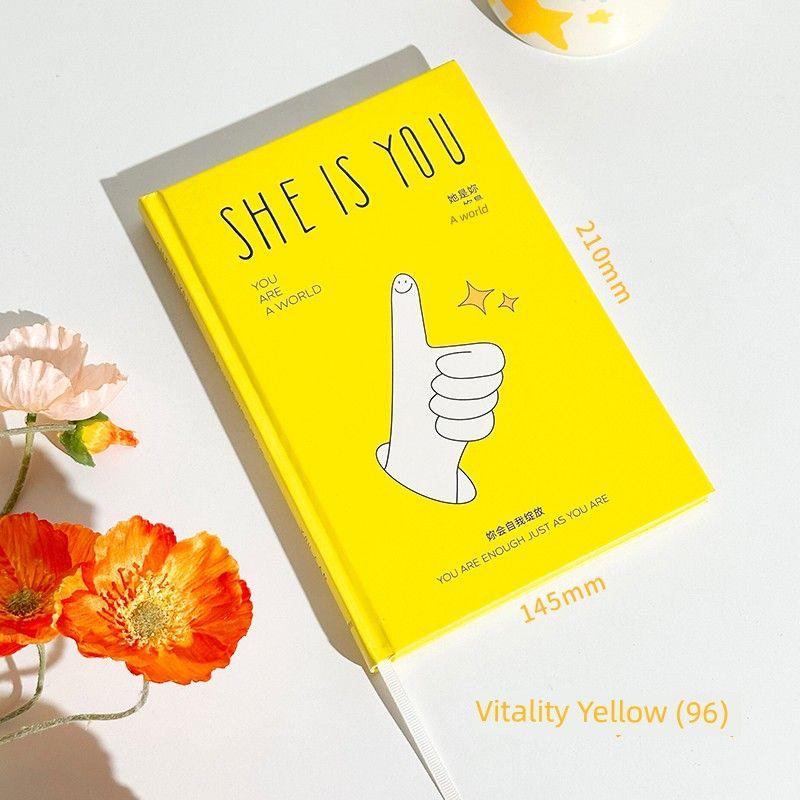 

Grade Three Class Two Praise You, Self-Healing, High-Looking, Inspirational Text, Student Notebook, INS Style Diary Vitality yellow