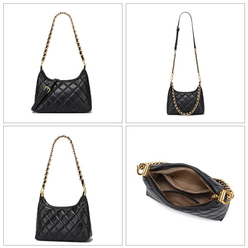 Women's Genuine Leather Bags Ladies Casual Shoulder Fashion Feminine Designer Luxury Commute Crossbody Bags