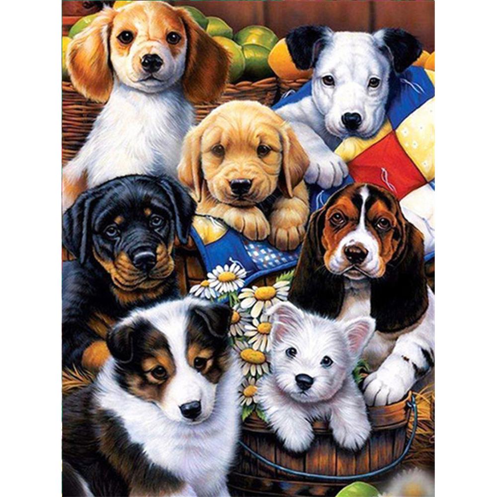 3D Diamond Embroidery Painting Animal Dog Art Rhinestone Full Square Diamond Mosaic Garden Handicraft Handmade Gift