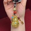 Gold Color Pendant Phone Chain Chinese Style Gourd Car Keychain Cute Gourd Keychain  Decoration