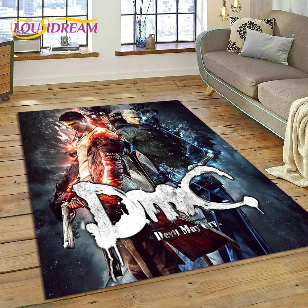 DMC Game 3D D-Devil May Cry Cartoon Carpet Rug for Bedroom Living Room Home Sofa Decoration,Children Game Large Decor Floor Mat