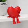 Love Heart Decoration Figurine with Articulated Legs 3D Printed Shape Statue