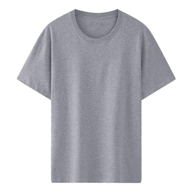 Pure cotton T-shirt women's round neck short-sleeved T-shirt logo advertising shirt group clothing trendy brand women's top solid color clothes