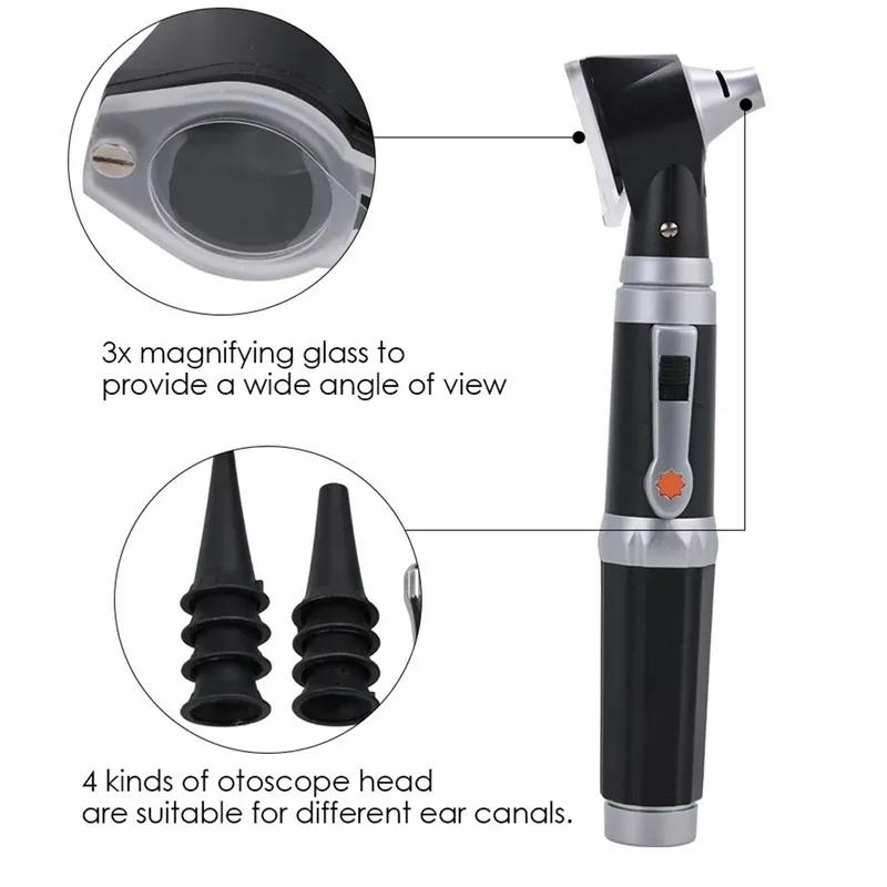 Ear Infection Detector, Medical Otoscope - Ear Scope with Light, Pocket Size (Black Color) Health Ear Care Tool