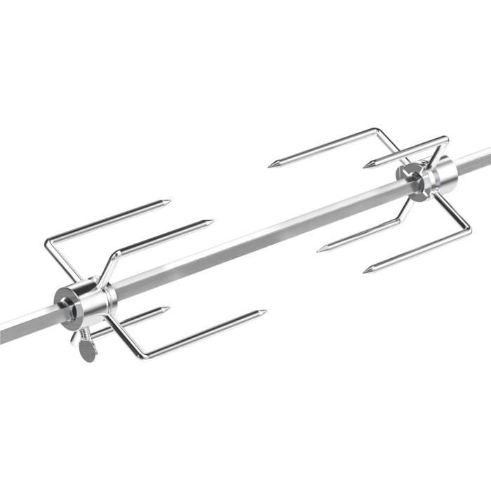 Kit de rôtisserie - onlyfire - 90 cm - acier chromé - moteur électrique - facile à installer