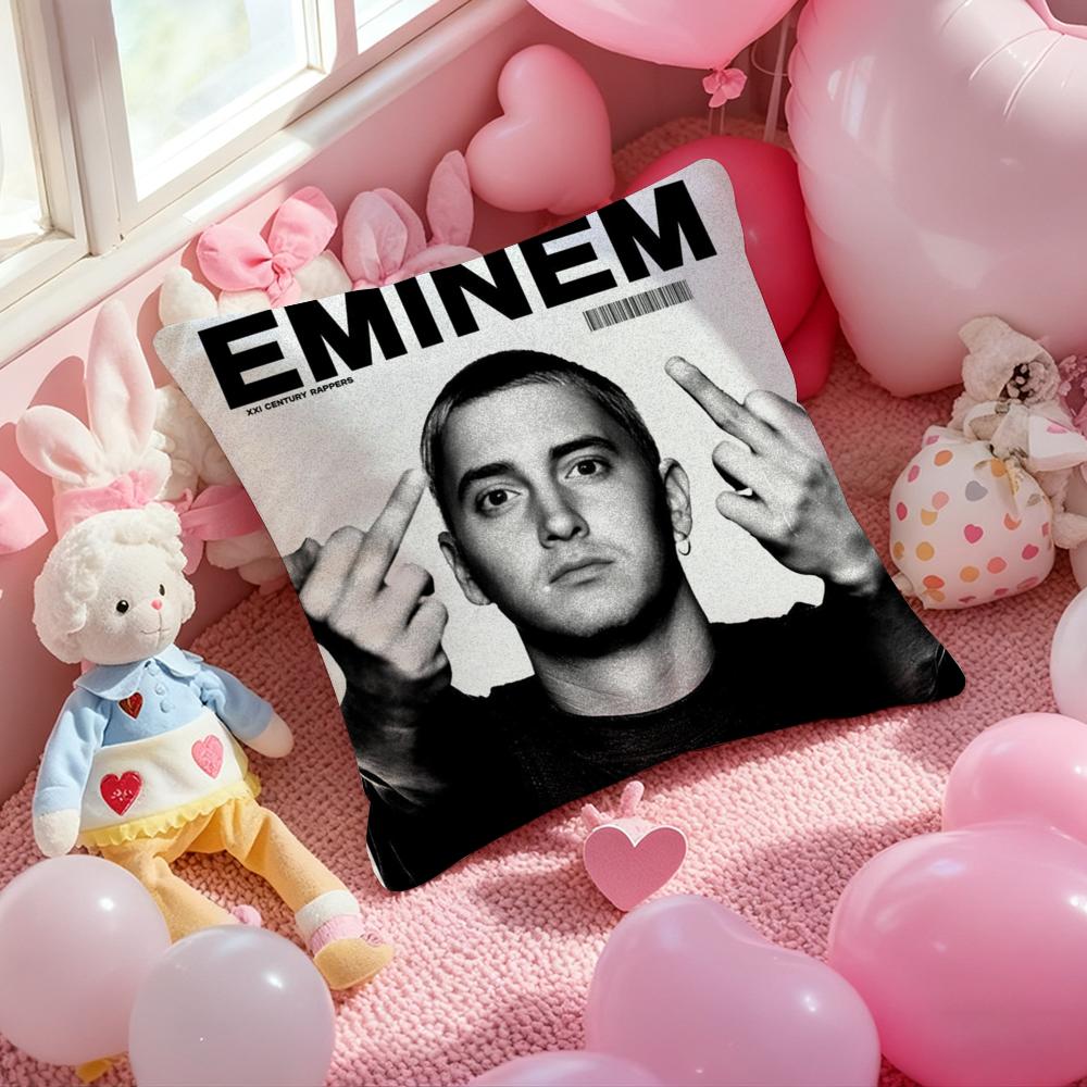 E-Eminem Mile Хип-хоп Рэпер Наволочка Мягкая Плюшевая Ткань Двусторонняя Печатная Наволочка Теплая Зимняя Подушка для Дивана 30cmx30cm