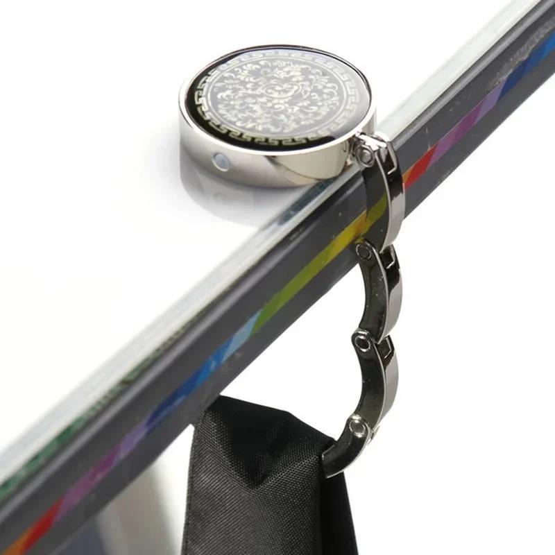 Praktische Werkzeuge Haushalt Runder Tisch Vintage Blumen Faltbarer Handtaschenaufhänger Handtaschenhaken Halter Zubehör Werkzeuge Zubehör