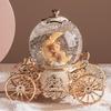 Dreamy Snowfall Rotating Pumpkin Carriage Crystal Ball Music Box – Children's Birthday Gift