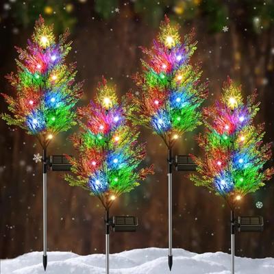 5w LED solární světelná cesta Solární světlo Dekorativní solární lampy ve tvaru stromu Bez námahy nabíjení Slavnostní osvětlení na cestu k Vánocům