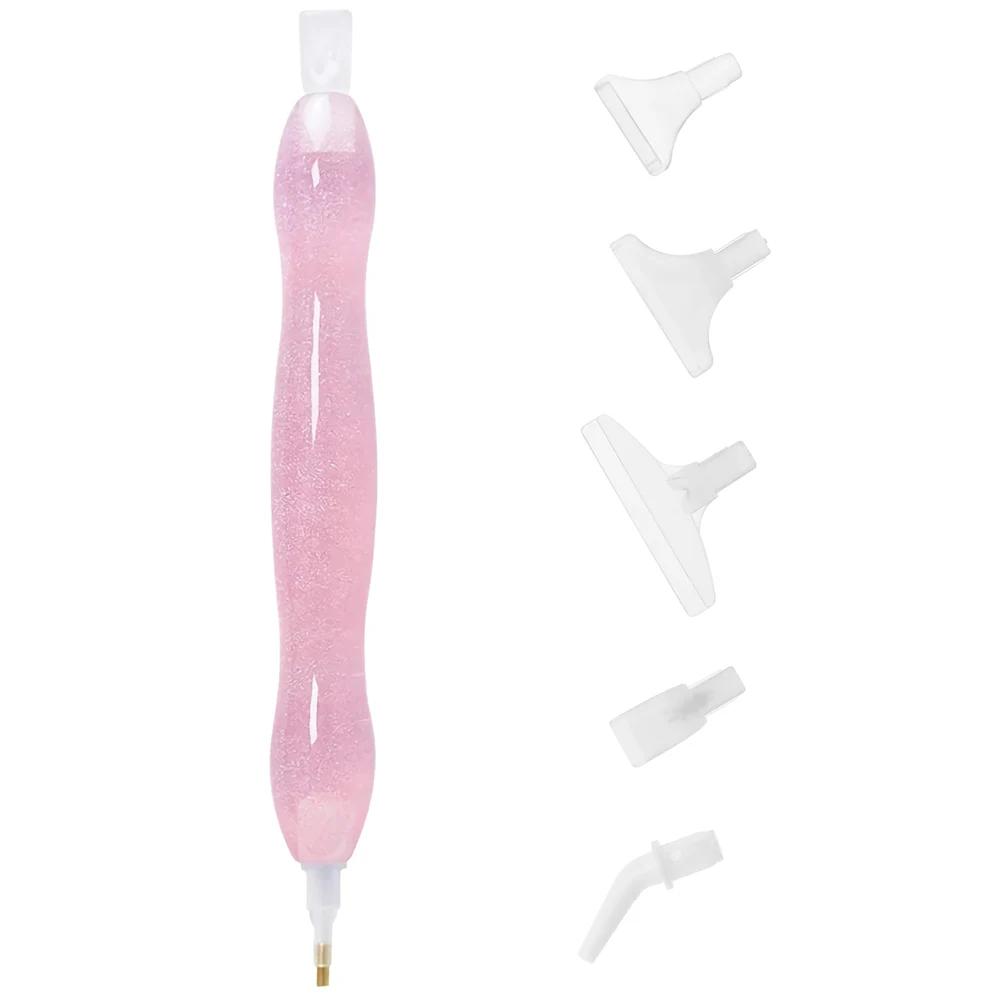 Crystal Flower Resin Point Drill Pen Double Head 5D Diamond Painting Pen DIY Crafts Cross Stitch Diamond Painting Accessories