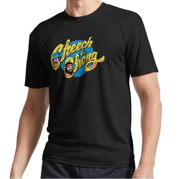 New Cheech Chong Classic Text Logo Floating Logo T-Shirt Funny Size S to 5XL XL