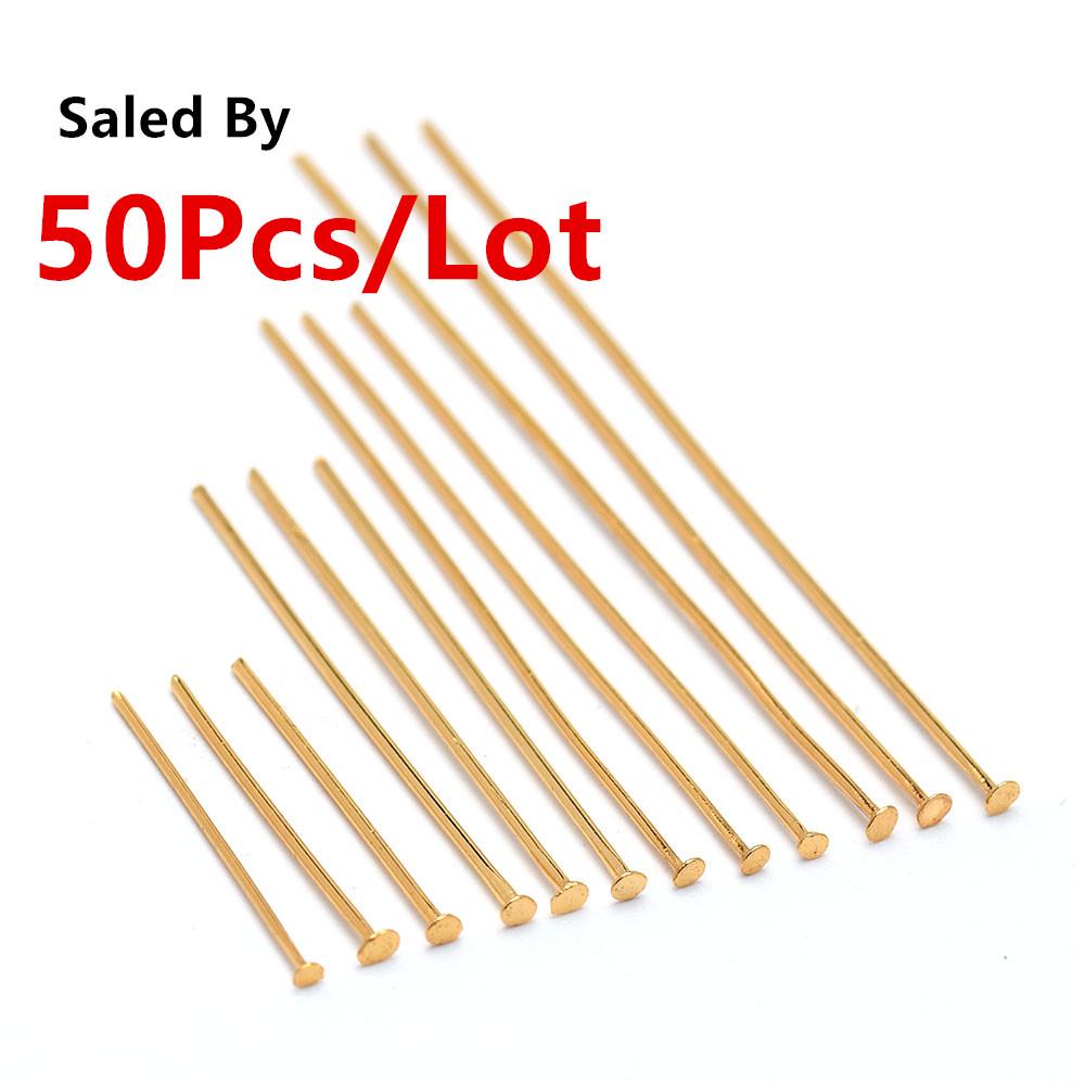 Gold-Plated 304 Stainless Steel T-Pins, 0.7mm, Various Sizes, Handcrafted DIY Jewelry Materials