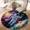 1pc Office Carpet Chair Mats Astronaut In Space Stained Glass Perfect for Decorating Office Chairs, Living Rooms, Or Bedrooms.YDT088