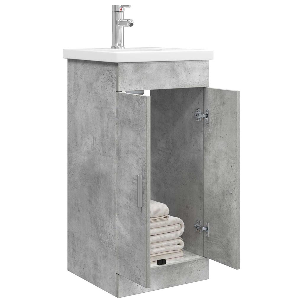 Bathroom Cabinet with Washbasin Concrete Grey 42 x 40 x 84.5 cm