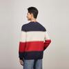 Tommy Hilfiger Cotton Casual Commuter Striped Loose Round Neck Pullover Knit Top Men Tops Black White Red MW0MW35651