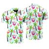 Unisex Men's Women Colorful Polo Shirt Street Casual Short Sleeve Women Summer 3d Print Buttons Tops Personalized 3D Print Lapel Men Clothing