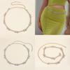 Metal Bone Womens Design Waist Chain With Rhinestone Decoration For Daily