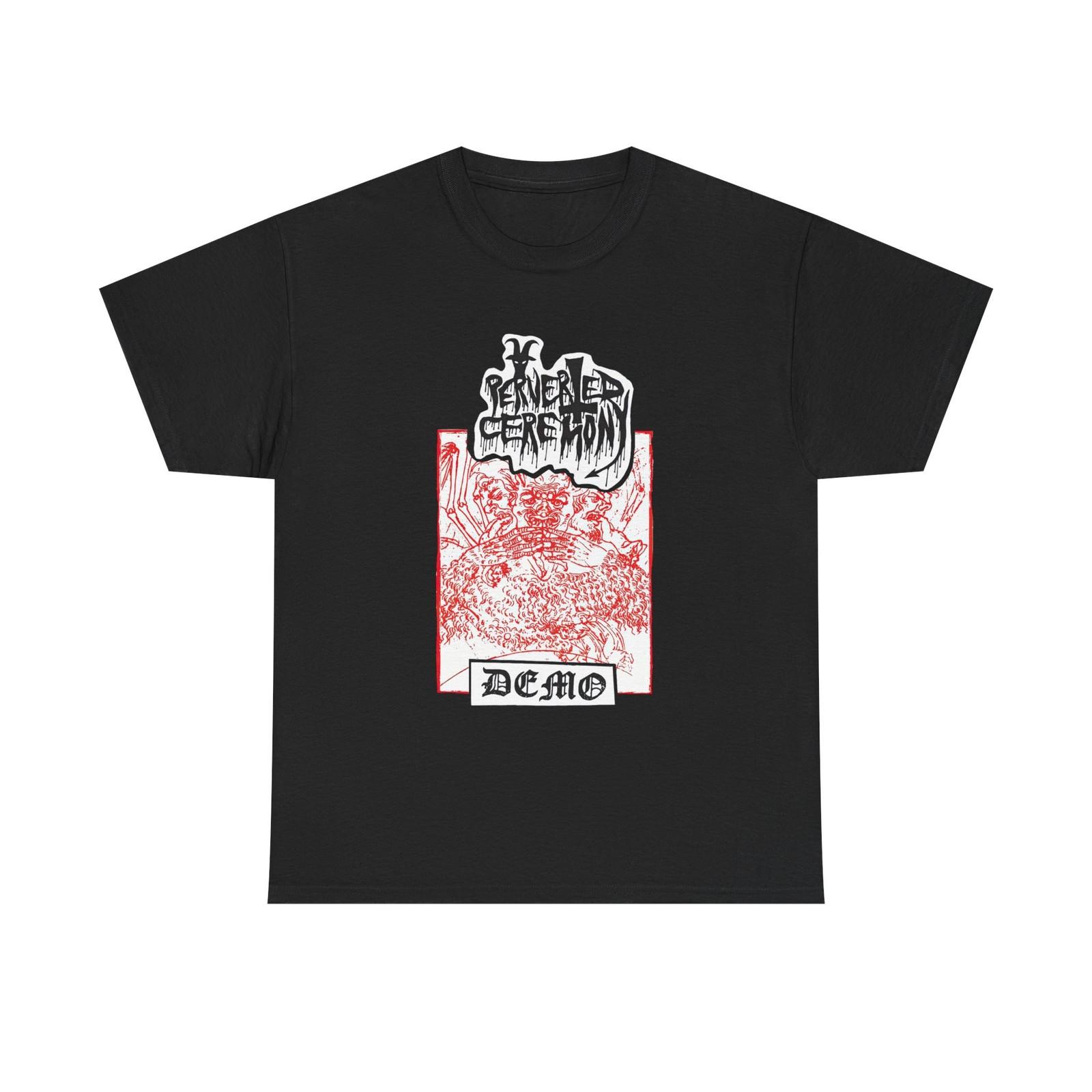 Perverted Ceremony Demo Shirt Occult Black Death Metal Belgium S