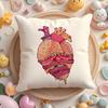 Heart Art Cushion Cover Short Plush DoubleSided Printing Home Machine Washable In Warm Winter Pillow Cover