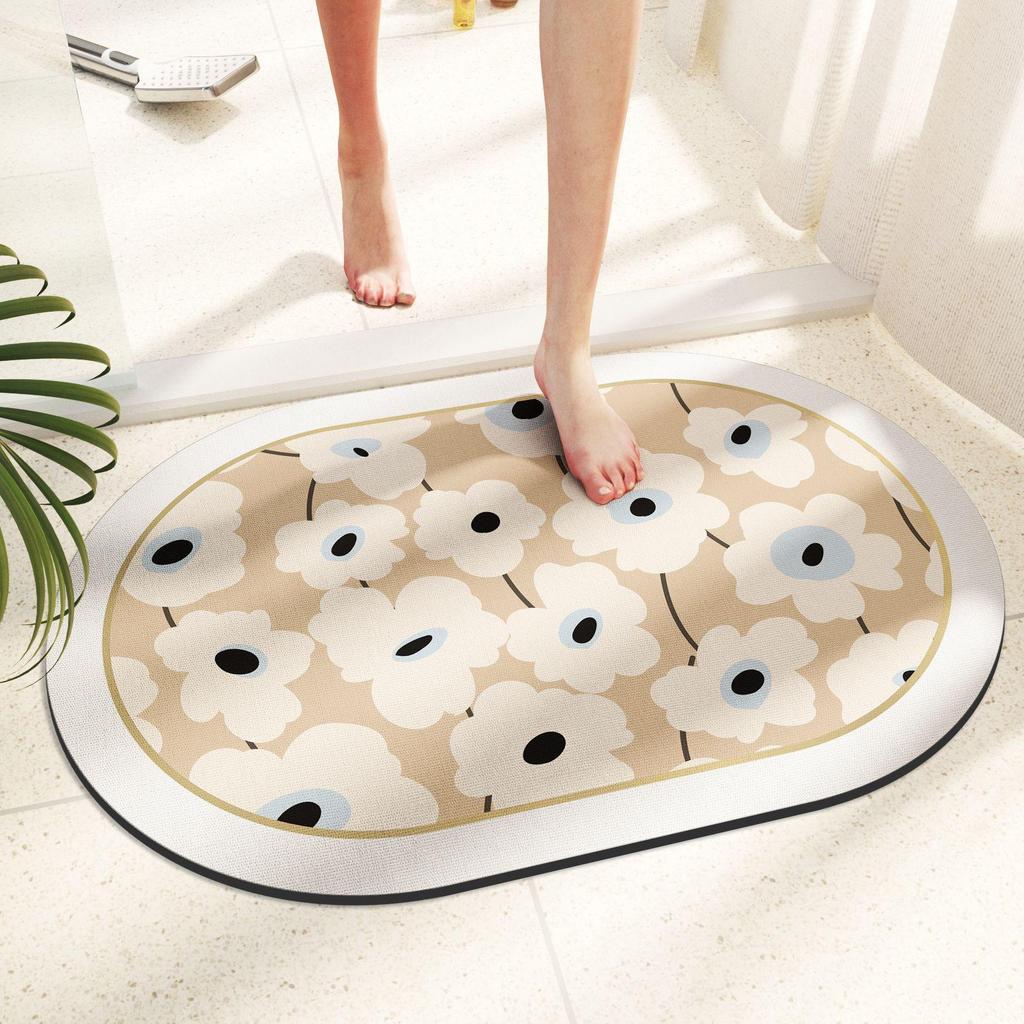 Diatomaceous Earth Non-Slip Bathroom Mat – Water Absorbent & Quick-Drying