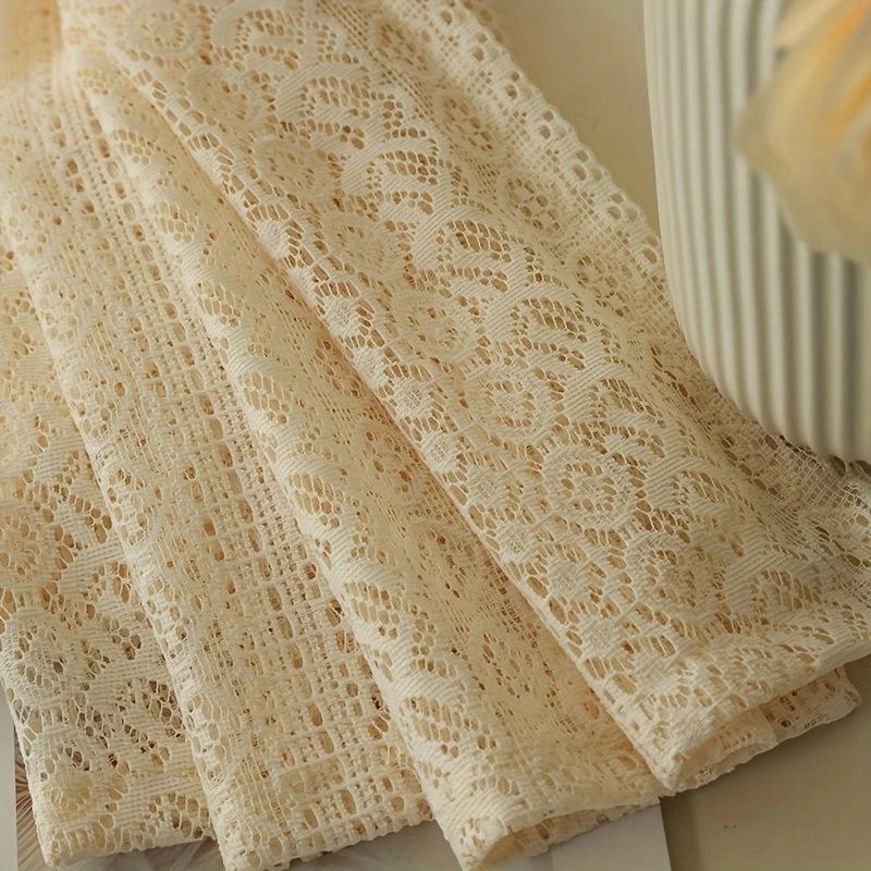 Perdea de casă din tifon cu franjuri, Croșetat Retro Francez, Plasă Transparentă pentru Fereastră, Pânză Opacă, Piesa Unică