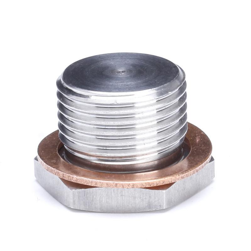 304 Stainless Steel M18 X 1.5 Thread O2 Oxygen Sensor Plug Fit For American European Japanese Cars and Trucks