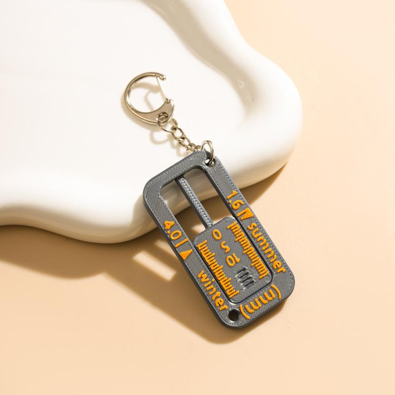 Portable Tire Tread Depth Measuring Device, Keychain Tread Depth Measuring, Men's Car Key Pendant