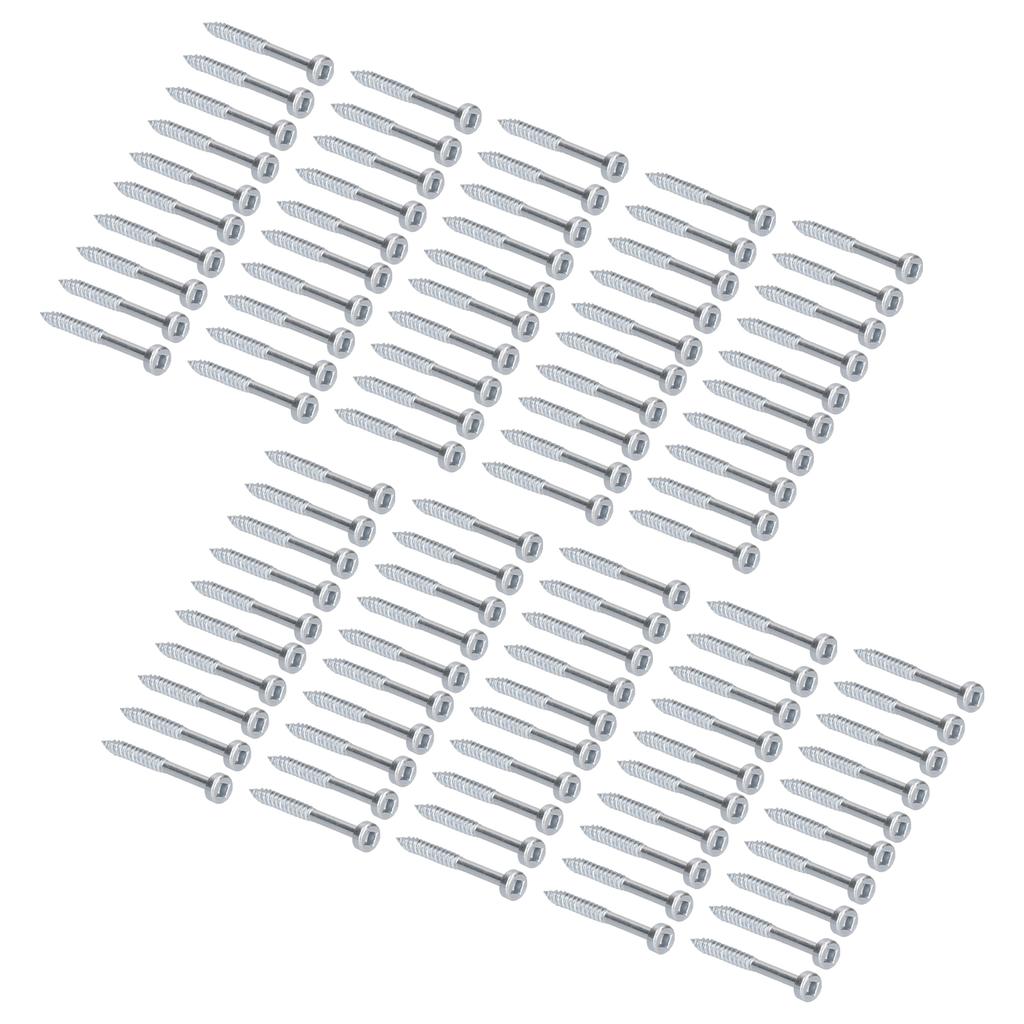 100Pcs Fine Thread Screws Carbon Steel Metal Cylindrical Self Tapping Drilling Accessories