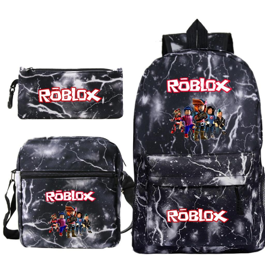 Primary And Secondary School Students Casual Schoolbag Three-Piece Cartoon Game Merchandise Printed Children'S Fashion Backpack