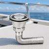 Boat Vent Hose Fitting Stainless Steel Marine Fuel Tank Vent Part with 90 Degree Elbow Outlet and 16 mm 5/8 Inch Size for Service Replacement