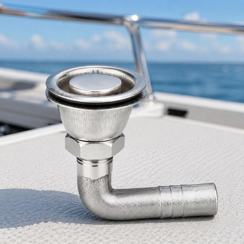 Boat Vent Hose Fitting Stainless Steel Marine Fuel Tank Vent Part with 90 Degree Elbow Outlet and 16 mm 5/8 Inch Size for Service Replacement