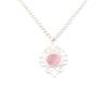 Rosa Katzenaugen Edelstein 925 Gestempeltes Silber Schmuck Handgefertigt Damen Kette Anhänger CP-1-43