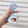 Funny Aquarium Shark Squeeze Keyring Cat Polar Bear Keychain Silicone Penguin Pendant  Bag Hanging