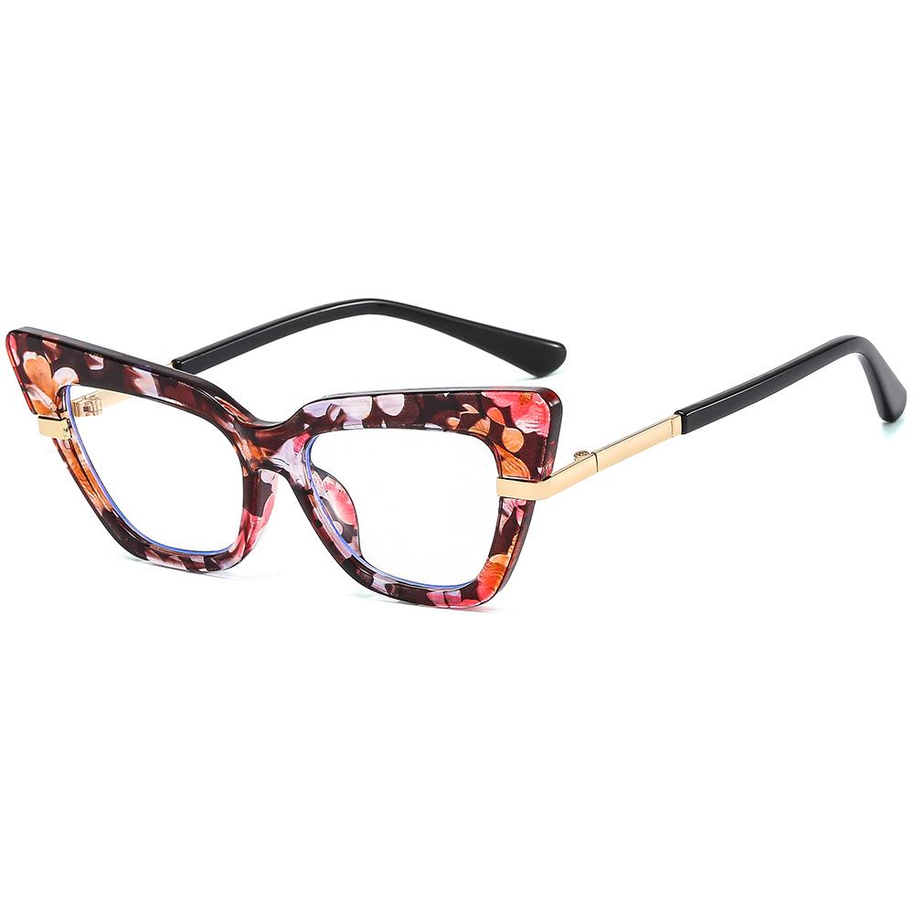 2025 Cross Cat Eye Glasses: Anti-Blue Light European & American Frames, Internet Celebrity Style, Bare Face Optical Design
