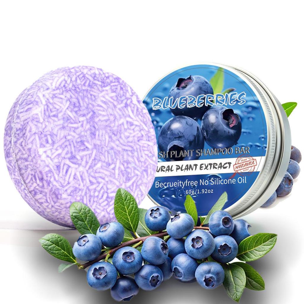 Blueberry Field Zero Waste Shampoo & Conditioner Bar Set - All Natural & Handmade