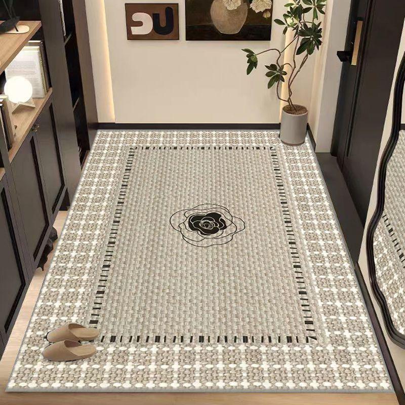 Luxury DIY Washable Non-slip Kitchen Mat Doormat Long Corridor Carpet  Bathroom Hallway Entrance Solid Color Stripe Kitchen Rug