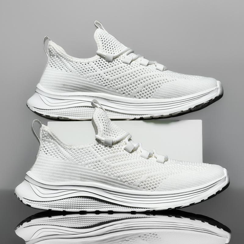 

Спортивная мужская обувь лето новая молодежная сетчатая дышащая повседневная универсальная большой размер мягкая подошва беговая спортивная обувь 46 белый