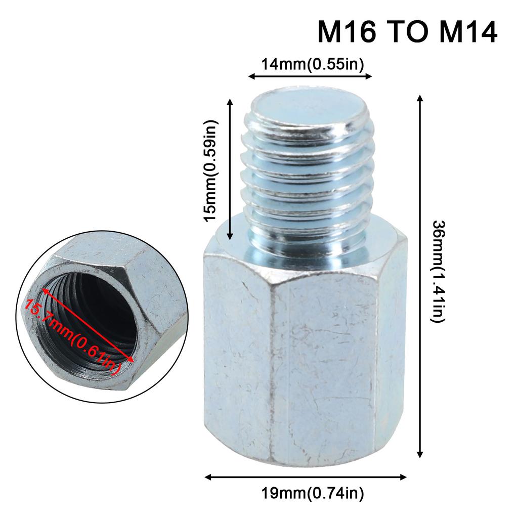 1 Pc Angle Grinder Thread Adapter Connector Converter For Angle Grinder M10 To M14 M14 To M10 Adapter