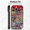 Graffiti Fashion Art Soft Phone Case for iPhone 16 16E 17 Air 15 Pro Max 14 Plus 13 Mini 11 12 7 Black Cover Back Shell