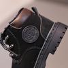 Unisex Baby Soft-Soled Martin Boots 0-1-2 Years Old, Walking Shoes, Fleece-Lined Cotton Shoes, Snow Boots for Fall/Winter.