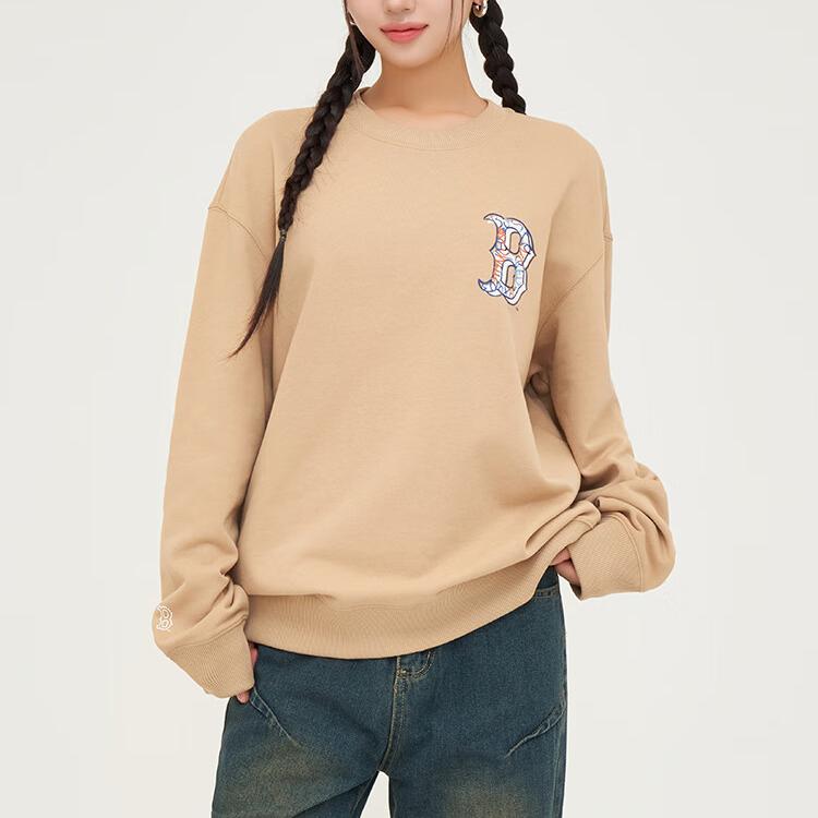 MLB Boston Red Sox Sweatshirt Unisex Khaki 3AMTB1344-43BGL