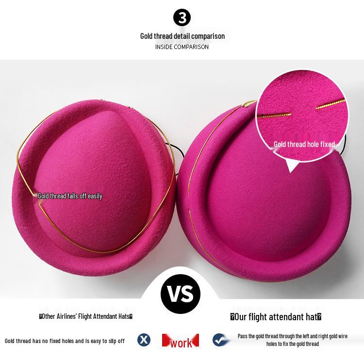 Flight Attendant and Front Desk Performance Etiquette Hat