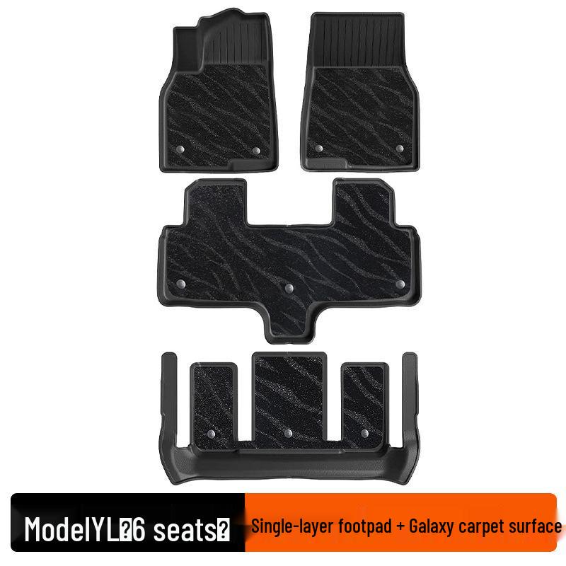 Floor Mats for 2025 Tesla Model 3 & Y - All-Weather TPE Car Accessories