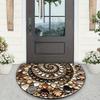 Pebble Semi-Circular Carpet, Soft And Noise-Reducing Entrance Foyer Door Mat, Bedroom Entrance Floor Mat, Home Decoration