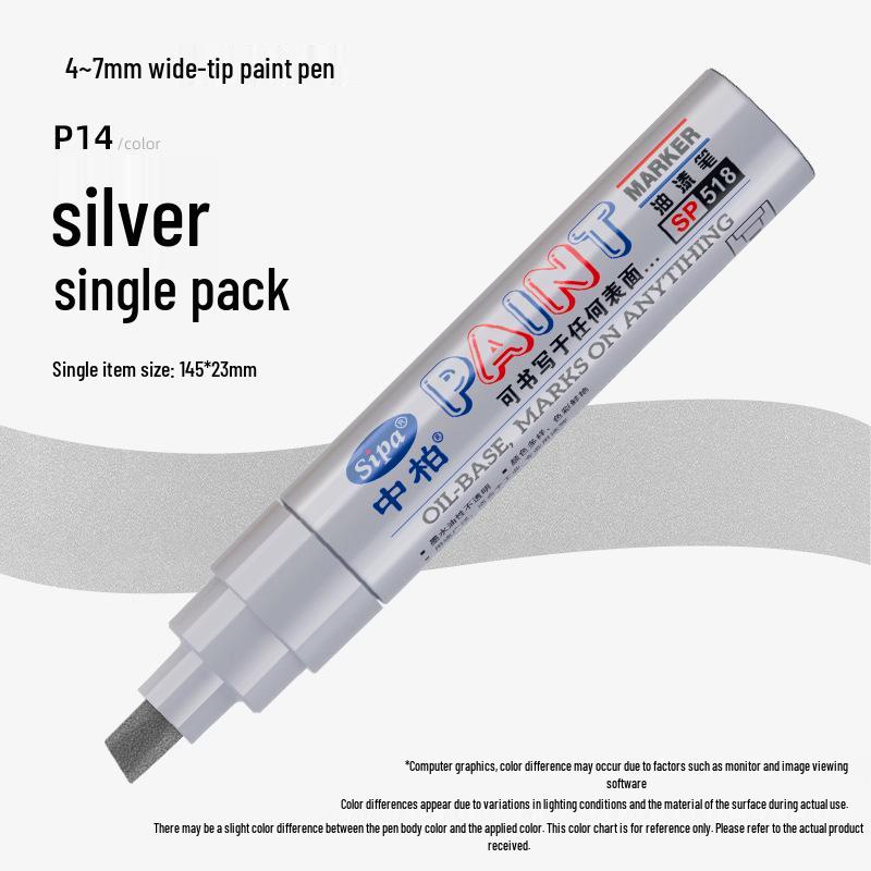 Mitsubishi SP518 Waterproof 6mm Oil-Based Wide Tip Car Tire Touch-Up Pen